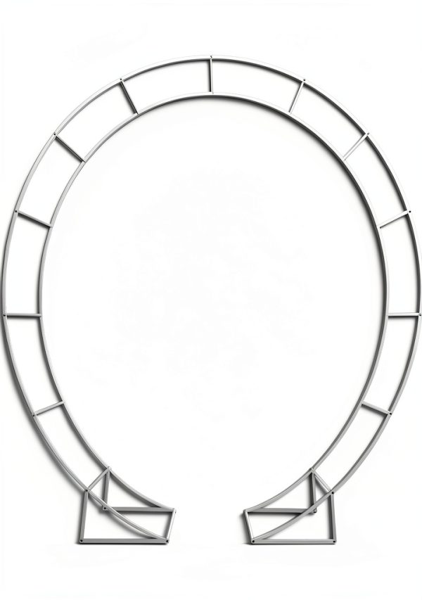 LeJoy Garden Round Metal Arch Steel Epoxy Wedding Decor-0