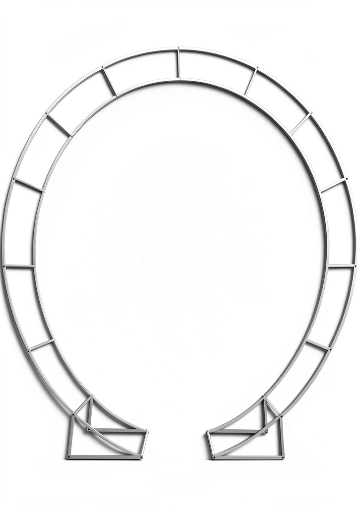 'LeJoy Garden Round Metal Arch in a garden setting'
