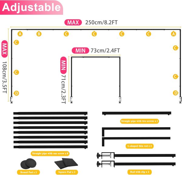 Adjustable Table Arch Xiomot Metal Table Rod-1
