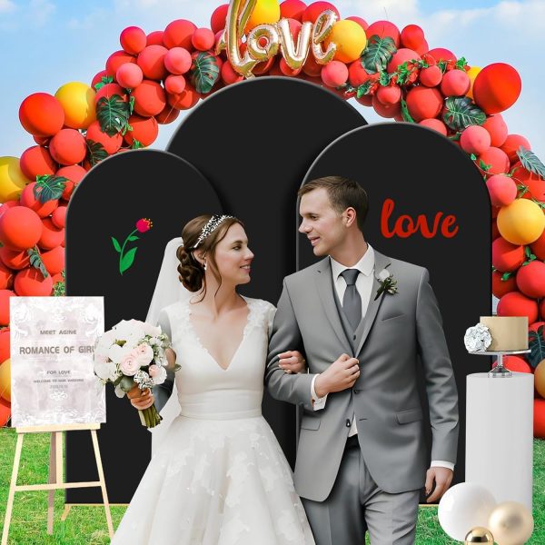 Mekpiwu Metal Arch Backdrop Stand Set Wedding Party Decor-1
