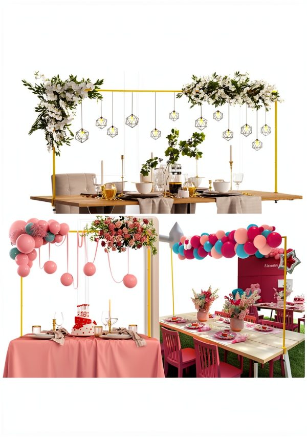 Xiomot Adjustable Table Arch Metal Pedestal Stand-5