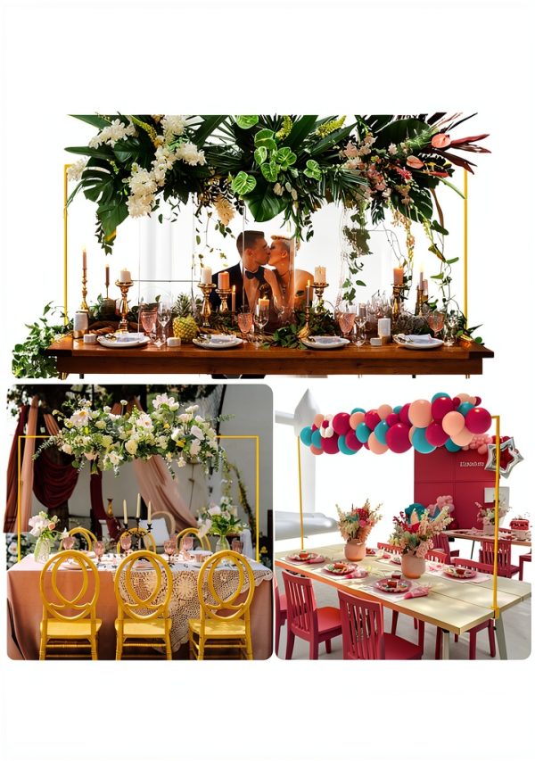 Xiomot Adjustable Table Arch Metal Gold Modern-5