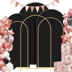 Mekpiwu Metal Arch Backdrop Stand Set Wedding Party Decor-0