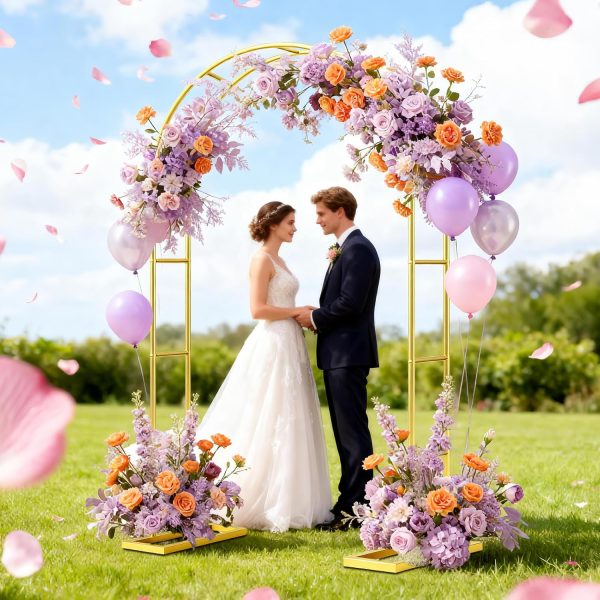 Gold Wedding Arch by ParseBio Metal 7.2 FT-2