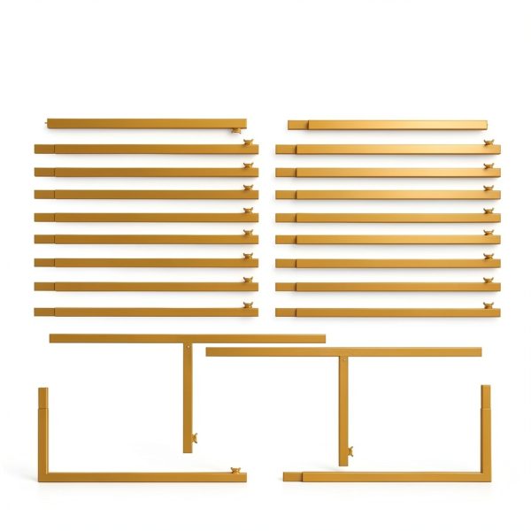 Wokceer Gold Metal Square Wedding Arch Sturdy Modern Design-4