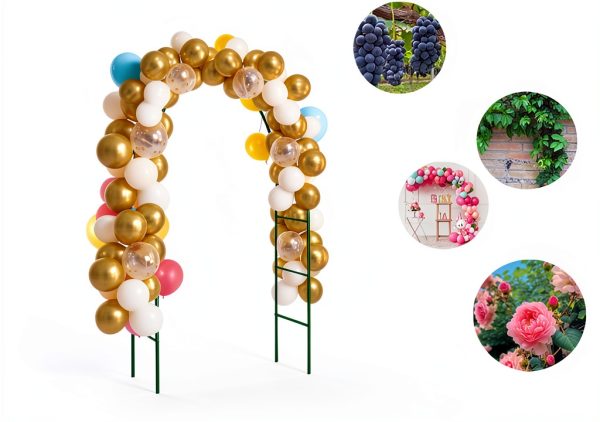 GreenGiggle Metal Garden Arch Trellis for Climbing Plants-2