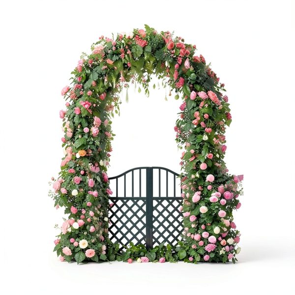 GreenGiggle Metal Garden Arch Trellis for Climbing Plants-6