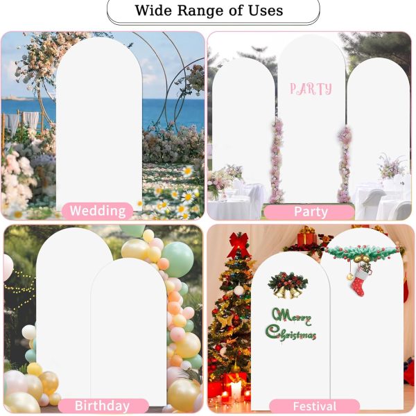 JCJ Spandex Arch Backdrop Beige 7.2ft White-6