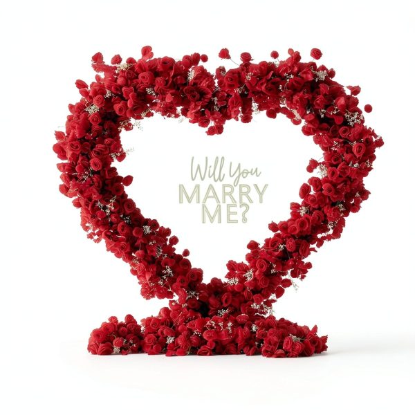 HeyMate Gold Heart Arch Iron Wedding Decor Modern Style-4