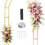 Gold Wedding Arch by ParseBio Metal 7.2 FT-0