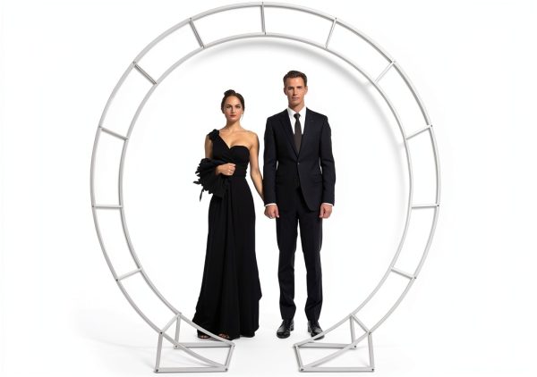 LeJoy Garden Round Metal Arch Steel Epoxy Wedding Decor-1