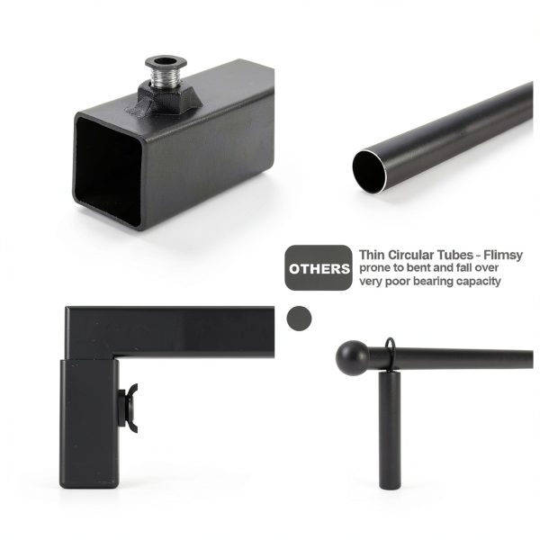 Xiomot Adjustable Table Arch Metal Rod Black-2