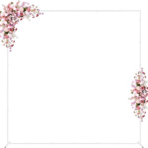 Wokceer Metal Wedding Arch Rustic Square Garden Arbor-0