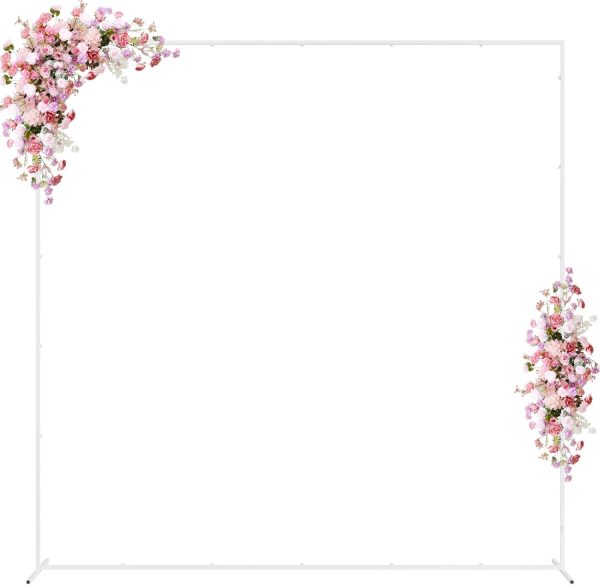 Wokceer Metal Wedding Arch Rustic Square Garden Arbor-0