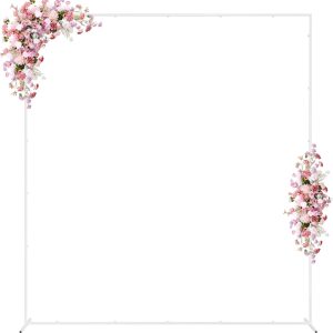 Wokceer Metal Wedding Arch Rustic Square Garden Arbor-0