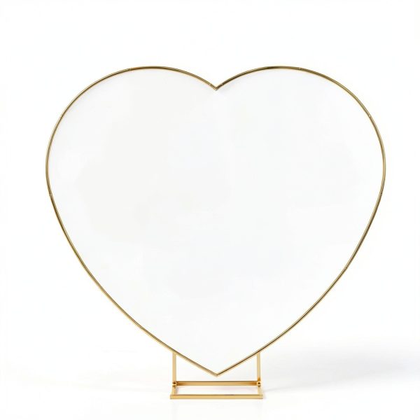 HeyMate Gold Heart Arch Iron Wedding Decor Modern Style-1