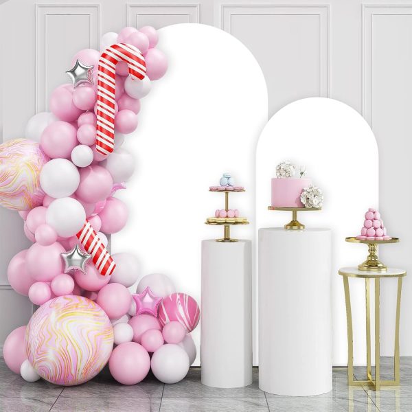 JCJ Spandex Arch Backdrop Beige 7.2ft White-7