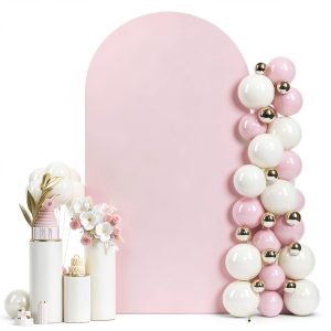 JCJ Spandex Arch Backdrop Pink 72FT Wedding-0