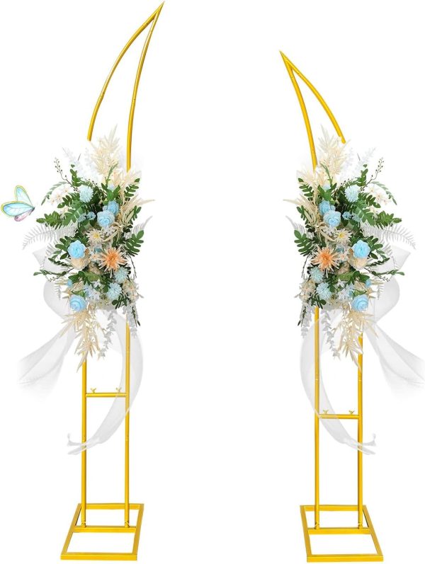 Chimei Garden Arbor Aluminum Arch Backdrop Stand Set of 2-0