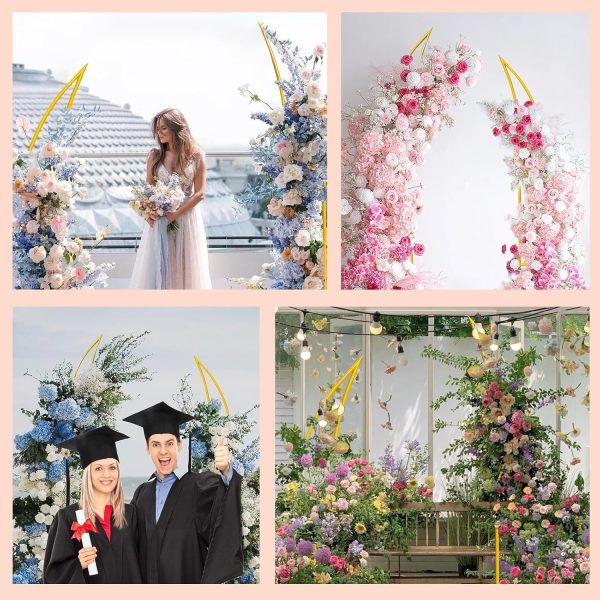 Chimei Garden Arbor Aluminum Arch Backdrop Stand Set of 2-5