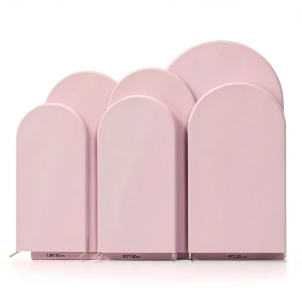 JCJ Pink Spandex Arch Backdrop 7.2FT Photo Studio-3