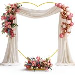 HeyMate Gold Heart Arch Iron Wedding Decor Modern Style-0