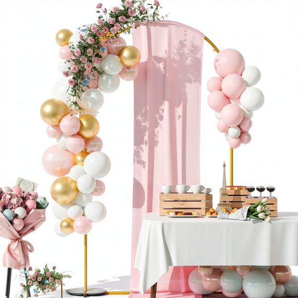 Snughome Gold Metal Arch Backdrop Stand 7.2FT-2