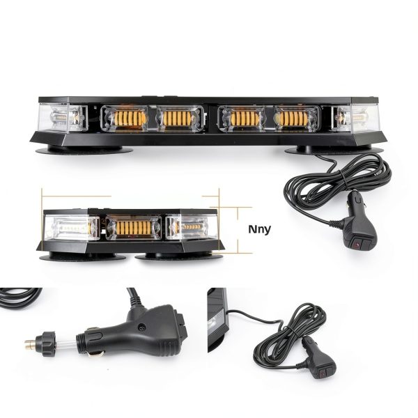 JESTMOTOR 3 Color Roof Top Strobe Lights Universal Fit-1