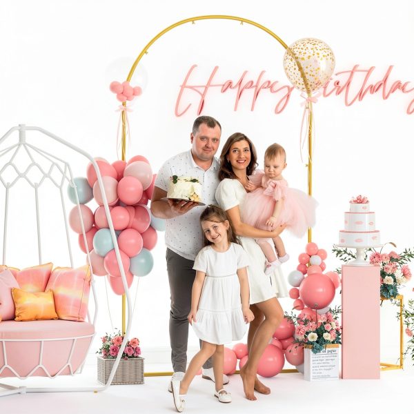 Snughome Gold Metal Arch Backdrop Stand 7.2FT-5