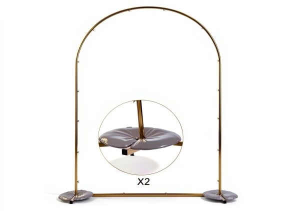 Snughome Gold Metal Arch Backdrop Stand 7.2FT-3