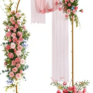 Snughome Gold Metal Arch Backdrop Stand 7.2FT-0