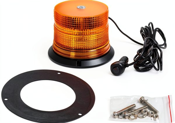 LED Strobe Light Amber 6-LED Rectangular Pipe Mount Buyers SL645ALP-1